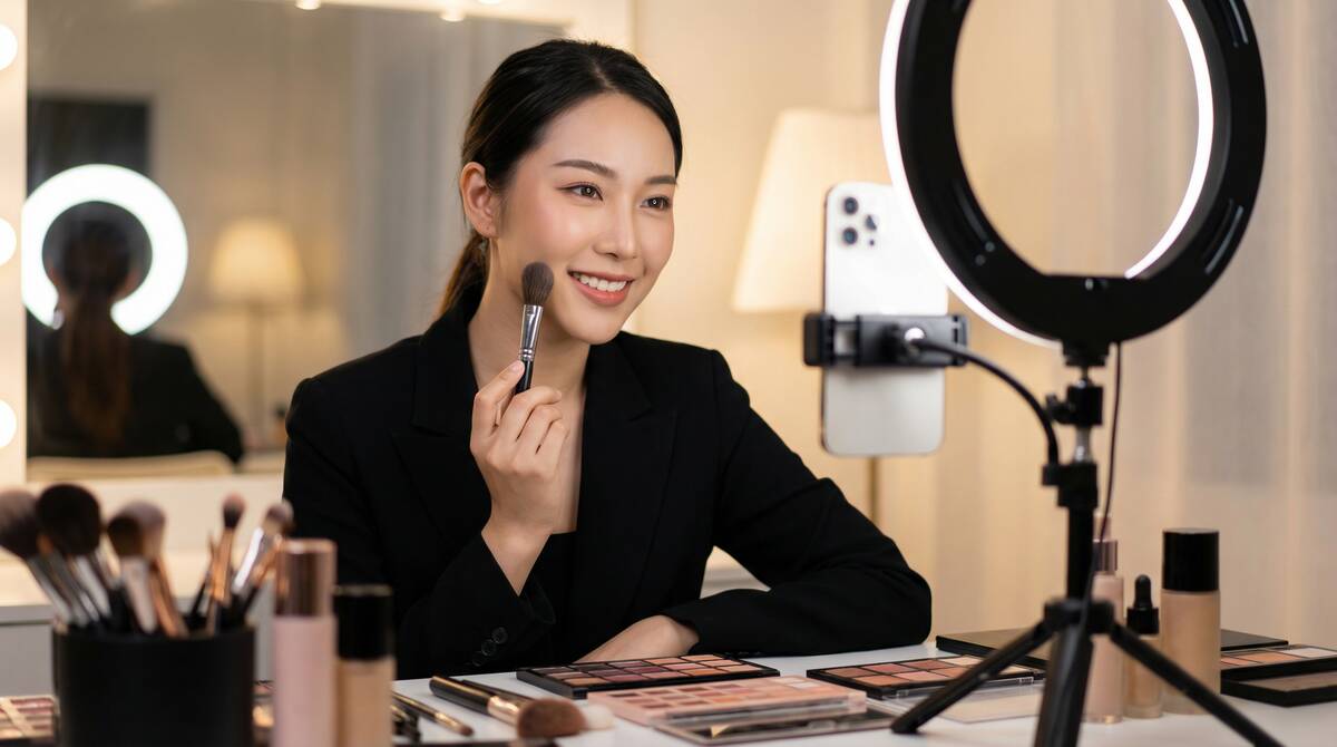 国产自拍美妆视频教程